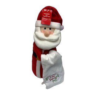 New Towel Holder Fingertip Towel Christmas Santa Claus Plush Holiday Christmas D